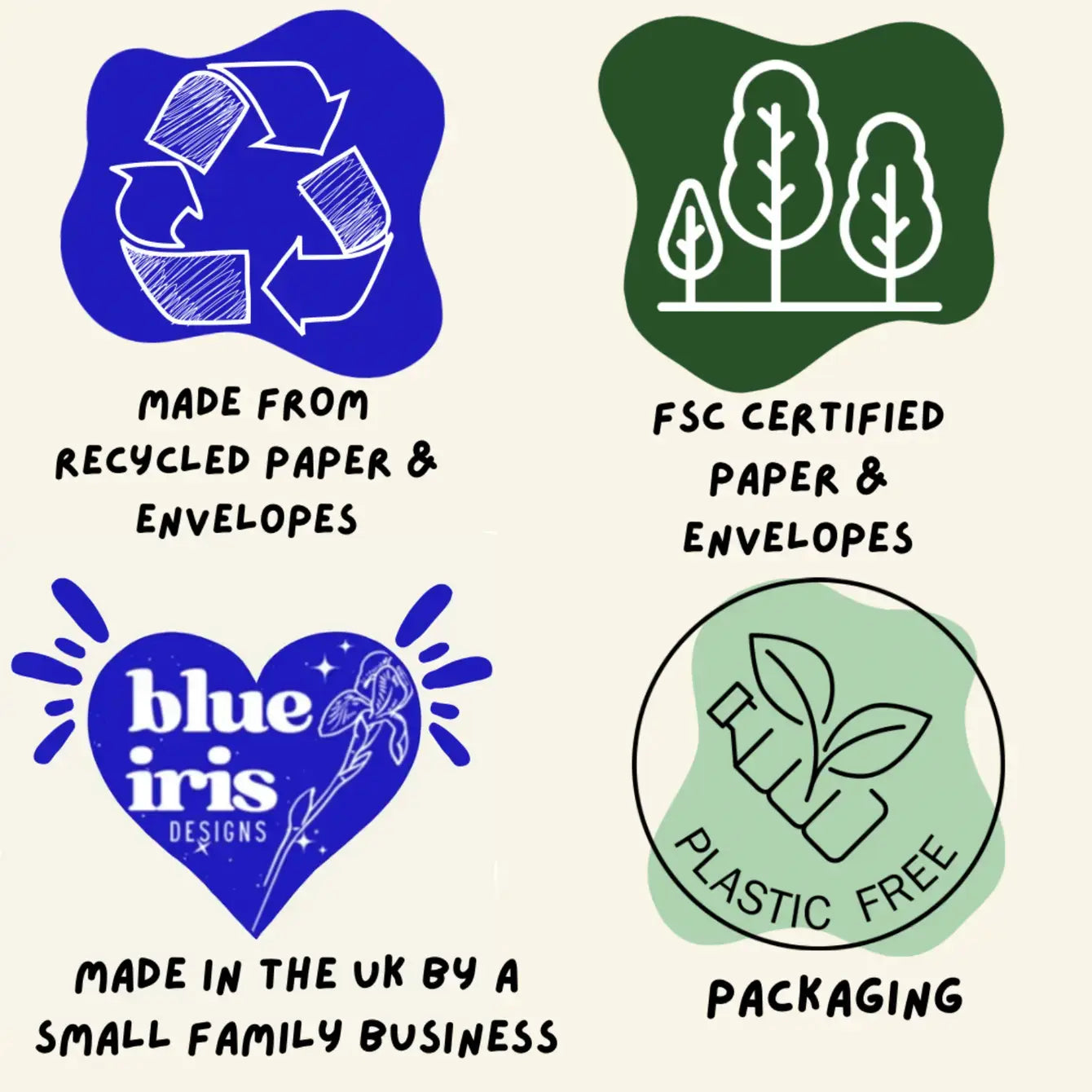 Santa doesn’t believe in you either A6/5x7 Christmas card: Card Clasp (Plastic Free) / A6