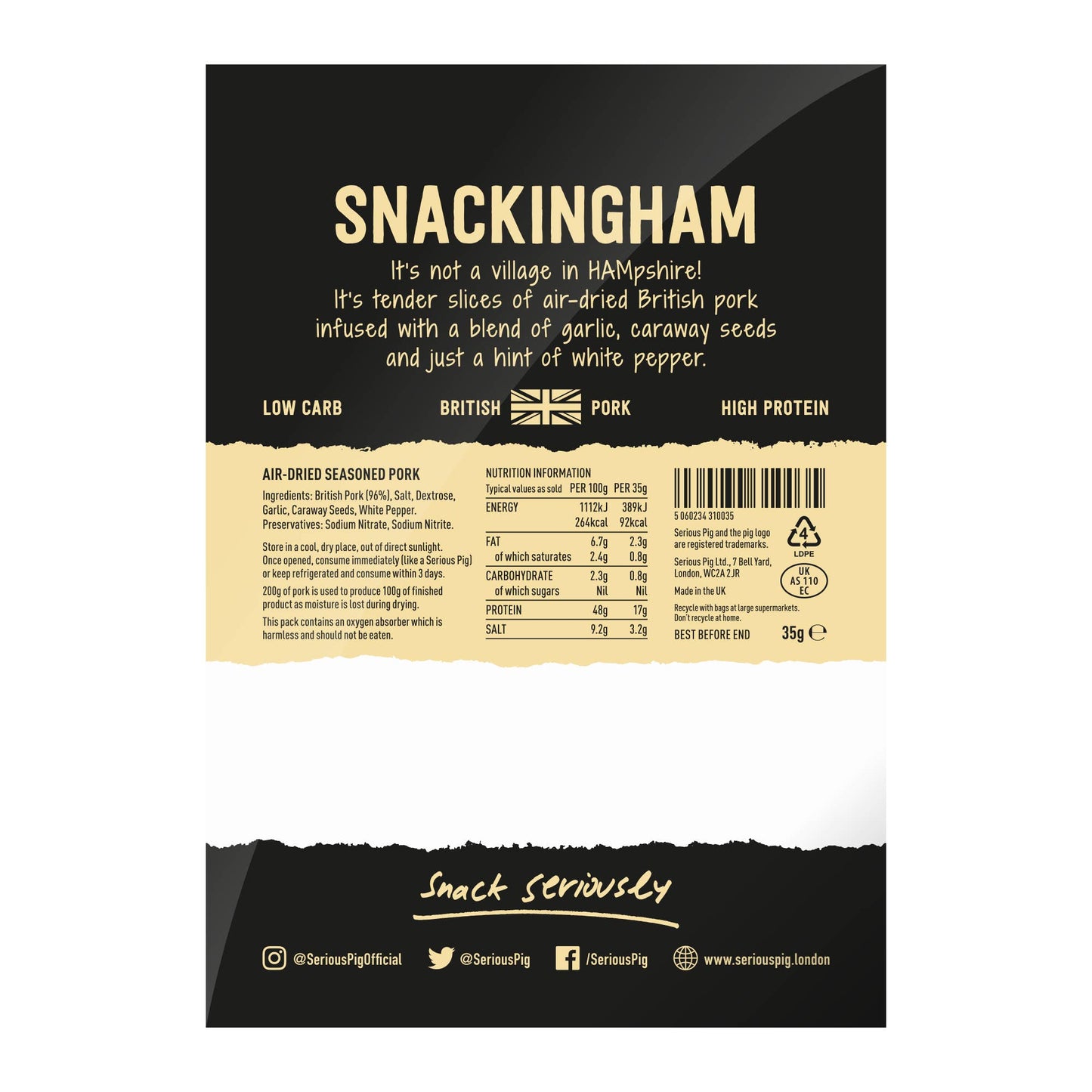 Snackingham 'Classic' (shelf-ready box of 12 x 35g): 12 Pack