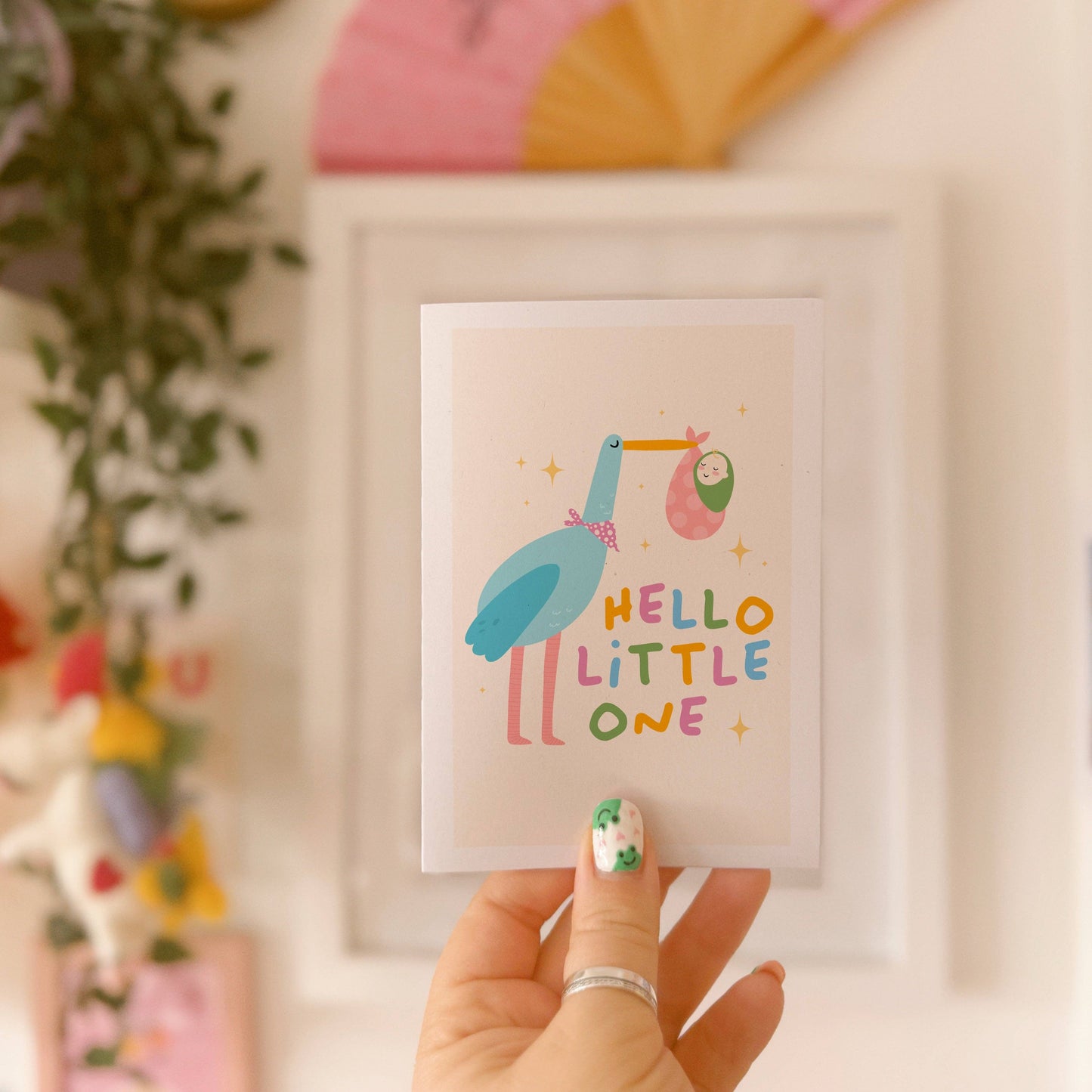 Hello Little One Card - New Baby Card - A6 Greetings Card