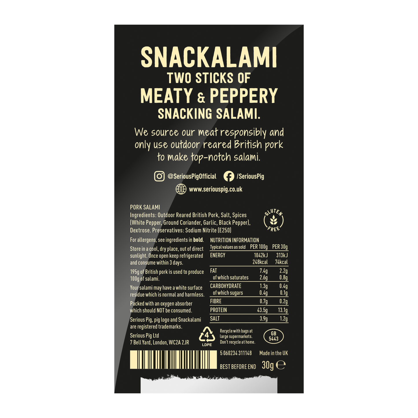 Snackalami 'Classic' (shelf-ready box of 24 x 30g): Classic / 24 Pack