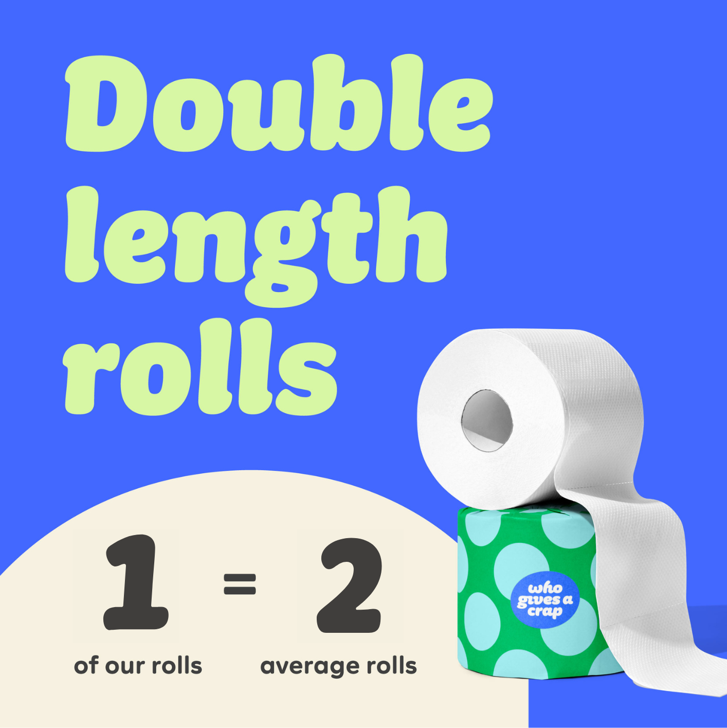 Classic Soft Double Length Toilet Roll (Single Roll)