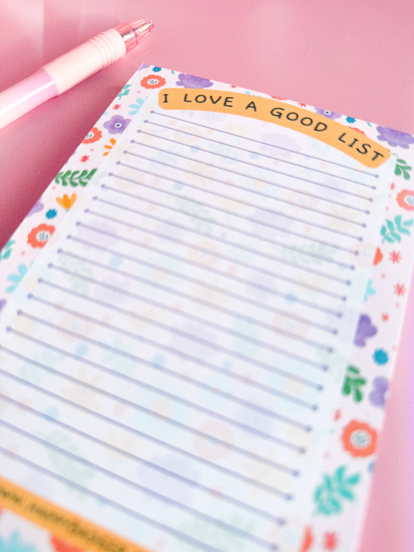 A6 Lined Notepad, 100 Page Notepad, Cute Stationery